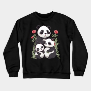 Panda Mum & Cubs Crewneck Sweatshirt